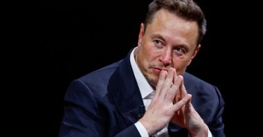 Elon Musk, CEO of SpaceX and Tesla, gestures as he attends the Viva Technology conference, Paris, France, June 16, 2023. (Reuters Photo)