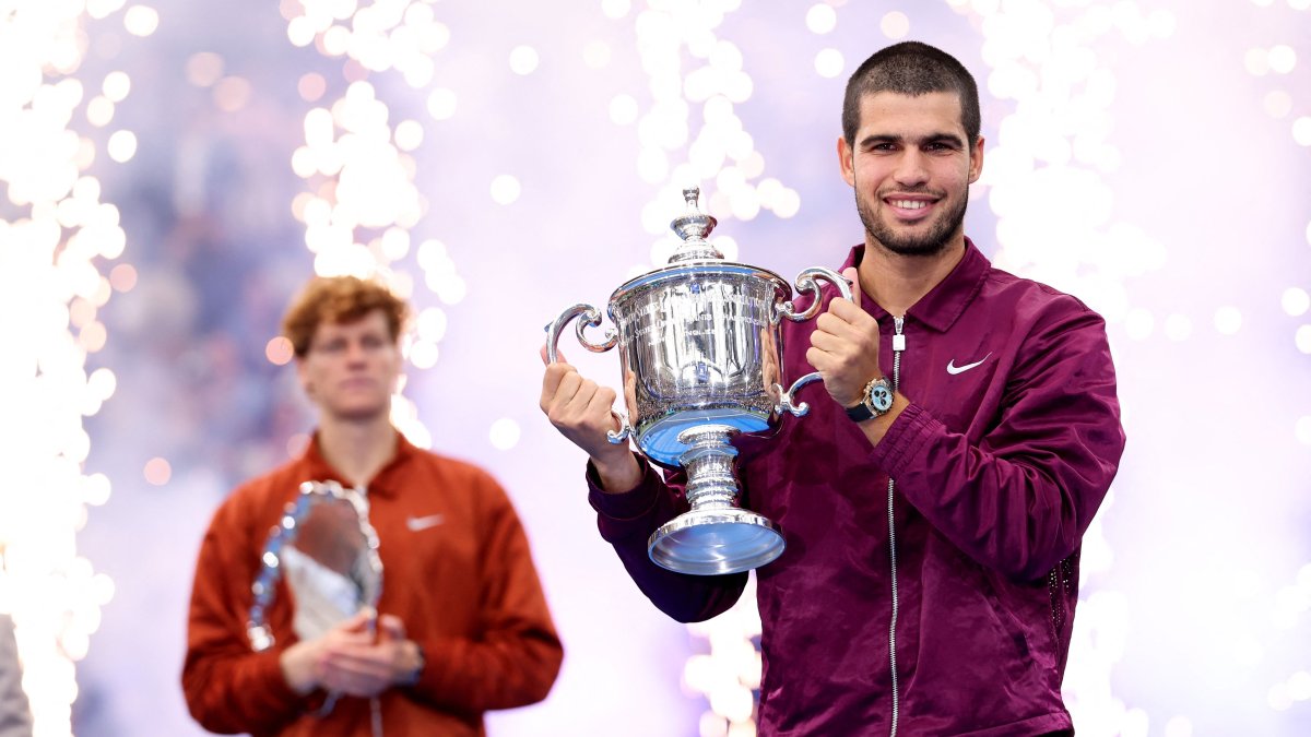 Alcaraz celebrates double delight after Sinner exorcism at US Open