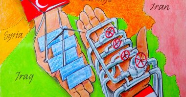 &quot;Iraq’s targets to increase renewable energy capacity by 2030 align with Türkiye’s vision of becoming a regional energy hub.&quot; (Illustration by Erhan Yalvaç)