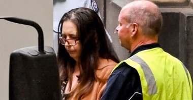 Convicted killer Erin Patterson (L) leaves the Supreme Court of Victoria in Melbourne, Australia, Sept. 8, 2025. (AFP Photo)