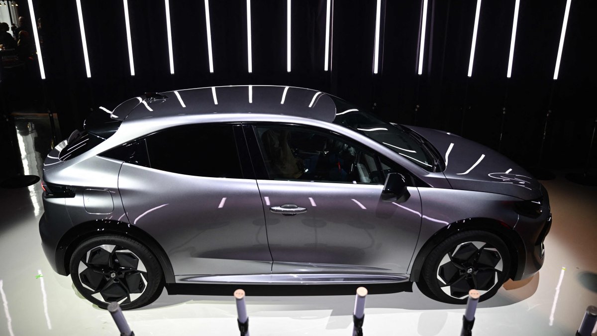 The new Clio car of French car maker Renault is unveiled at the International Motor Show (IAA), Munich, Germany, Sept. 8, 2025. (AFP Photo)