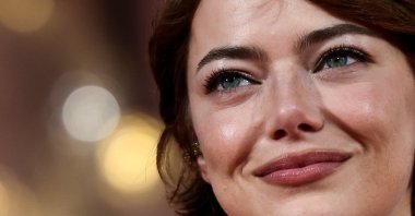 Cast member Emma Stone poses on the red carpet for the screening of the movie &quot;Bugonia&quot; in competition, at the 82nd Venice Film Festival, Venice, Italy, Aug. 28, 2025. (Reuters Photo)