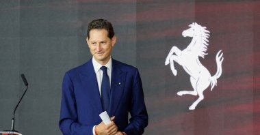 Chairperson of Ferrari and Stellantis John Elkann attends an event to inaugurate Ferrari&#039;s new &quot;e-building&quot; facility, Maranello, Italy, June 21, 2024. (Reuters Photo)