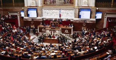 French Prime Minister Francois Bayrou gives his speech before a confidence vote during an extraordinary parliamentary session, Paris, France, Sept. 2025. (EPA Photo)