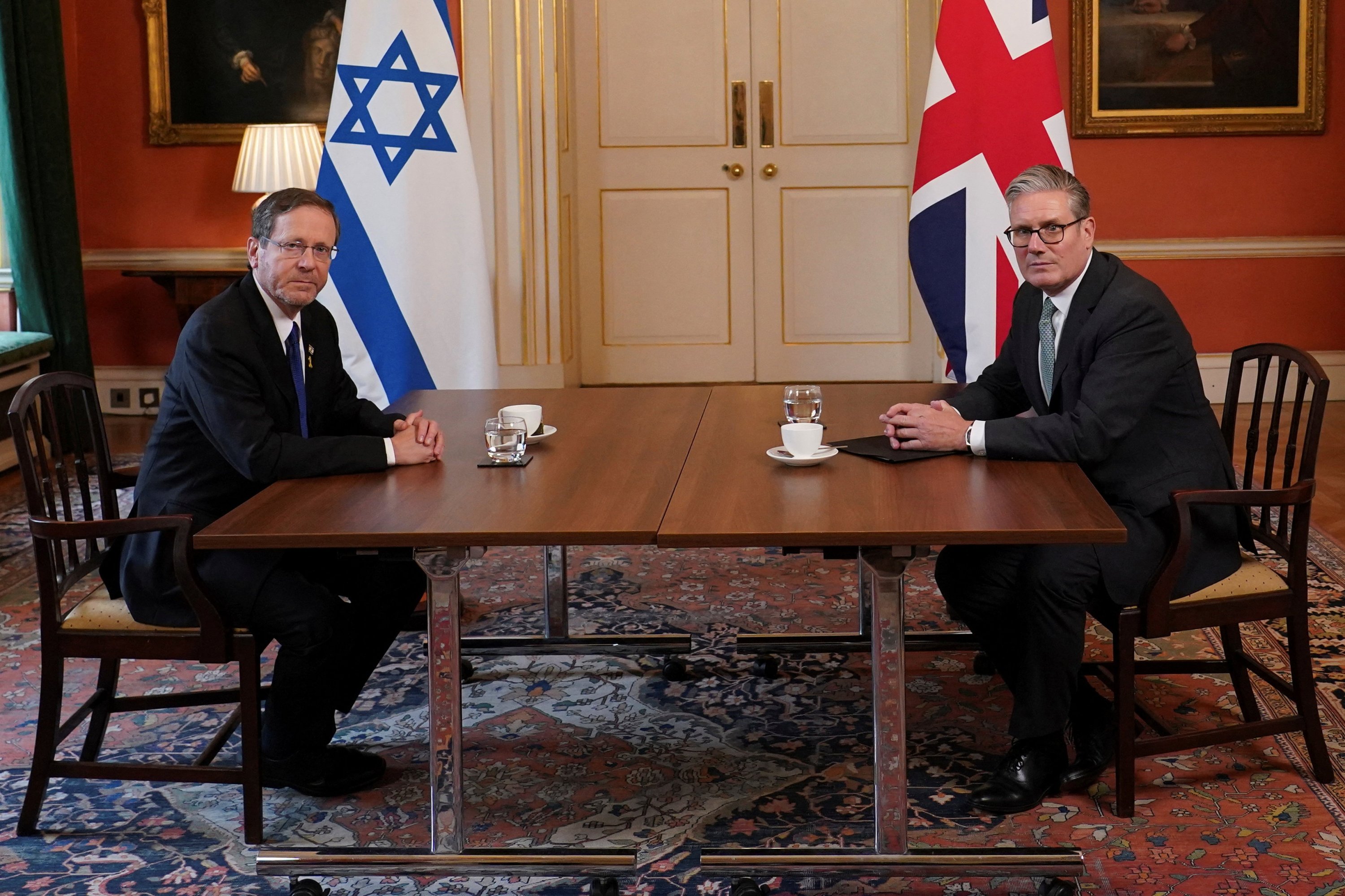 UK’s Starmer holds talks with Israeli president amid Gaza, Qatar tensions