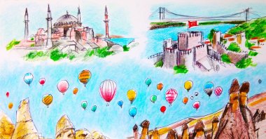 &quot;The summer of 2025 marked a particularly strong performance for Türkiye’s tourism industry, with major cities and coastal destinations reporting near-record occupancy rates.&quot; (Illustration by Erhan Yalvaç)