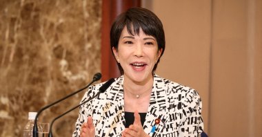 Japan&#039;s then-Economic Security Minister Sanae Takaichi speaks during a debate, Tokyo, Japan, Sept. 14, 2024. (Reuters Photo)