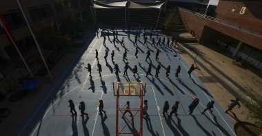 Students rehearse for an event to celebrate Chile&#039;s Independence at the Bicentenario School, Santiago, Chile, Sept. 8, 2025. (AP Photo)