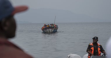 People fleeing M-23 rebel advances arrive by boat in Goma, Democratic Republic of the Congo, Wednesday, Jan. 22, 2025. (AP File Photo)