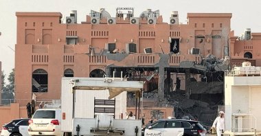 A damaged building, following an Israeli attack on Hamas leaders, according to an Israeli official, in Doha, Qatar, Sept. 9, 2025. (Reuters Photo)
