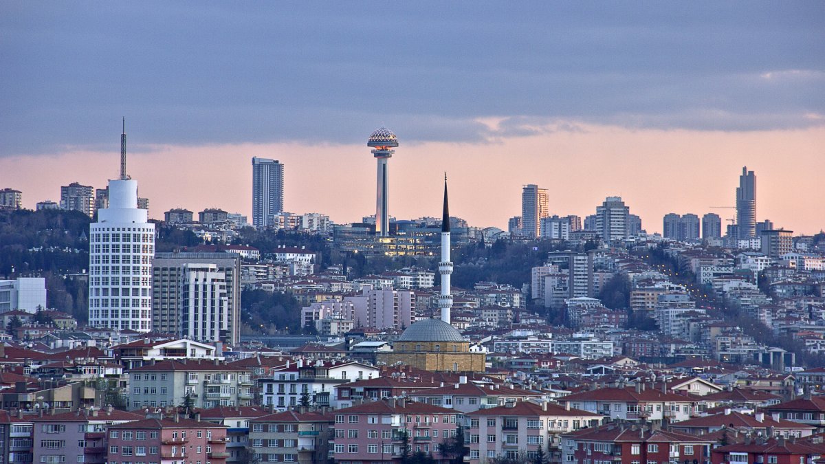 A view of the city center, Çankaya district, Ankara, Türkiye, March 3, 2025.  (Getty Images Photo)
