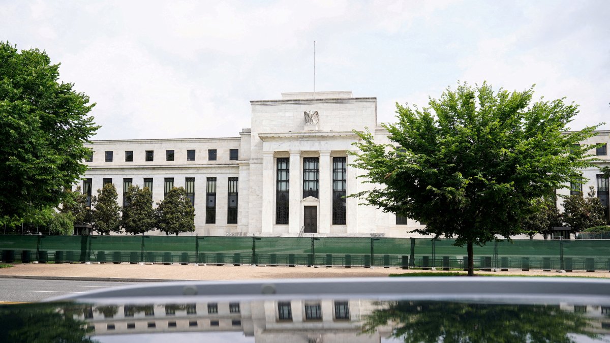 The exterior of the Marriner S. Eccles Federal Reserve Board Building is seen in Washington, D.C., U.S., June 14, 2022. (Reuters Photo)