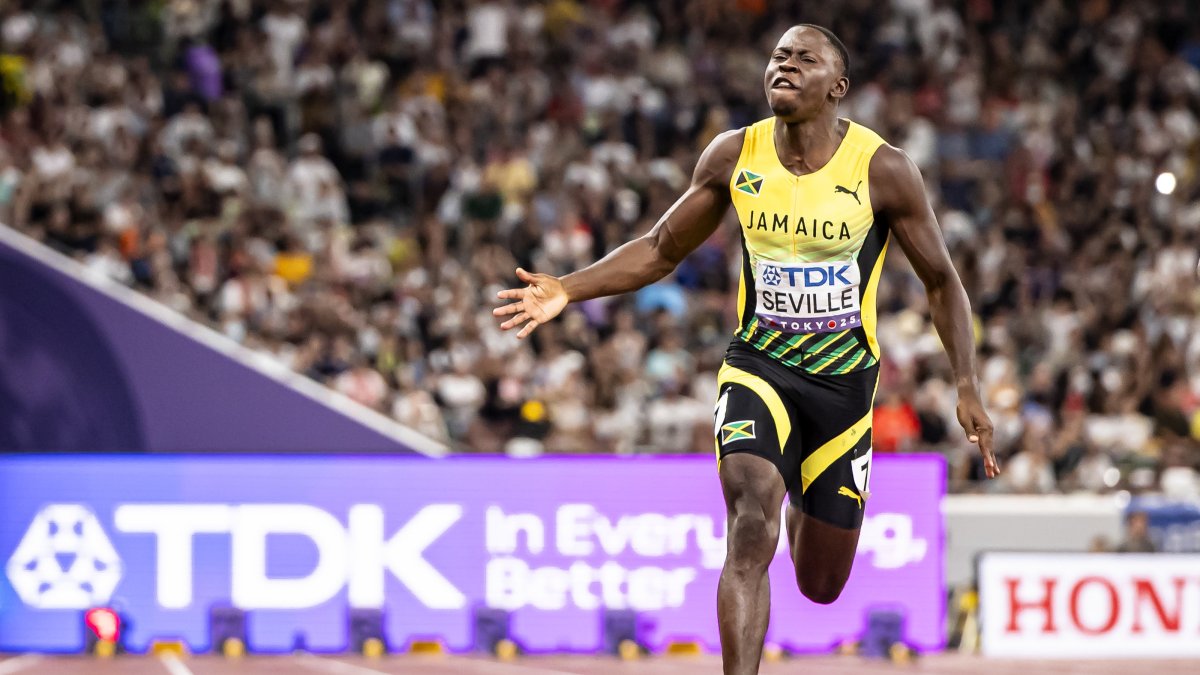 Seville reclaims men's 100m sprint title for Jamaica with Tokyo win
