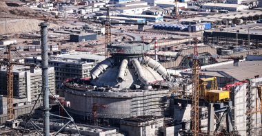 A reactor of Türkiye&#039;s first nuclear power plant, Akkuyu, is seen during its construction in Mersin, southern Türkiye, Sept. 12, 2025. (AA Photo)
