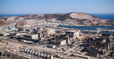 An aerial view of the construction site of Türkiye&#039;s first nuclear power plant, Akkuyu, Mersin, southern Türkiye, Sept. 12, 2025. (AA Photo)