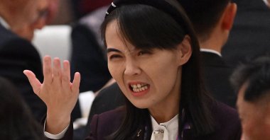 Kim Yo Jong, sister of North Korea’s leader Kim Jong Un, attends a reception in Beijing, China, Sept. 3, 2025. (AFP Photo)