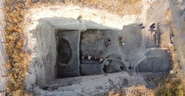 An aerial view of the excavations at Aşıklı Höyük, Cappadocia, Nevşehir, Türkiye, Aug. 28, 2025. (DHA Photo)