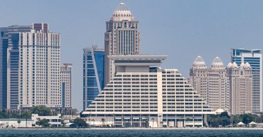 A view of the venue for the summit, Doha, Qatar, Sept. 15, 2025. (AFP Photo)