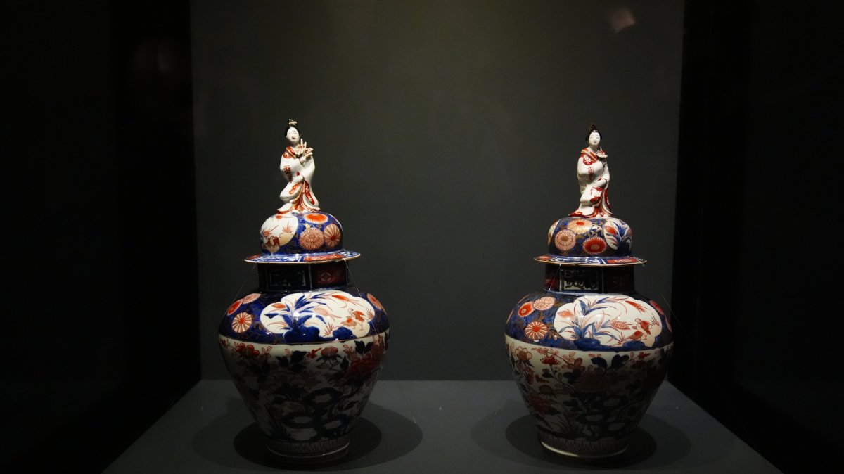Ceramics from the Idemitsu Museum of Arts on display at the Museum of Turkish and Islamic Arts in Istanbul, Türkiye, Sept. 15, 2025. (AA Photo)