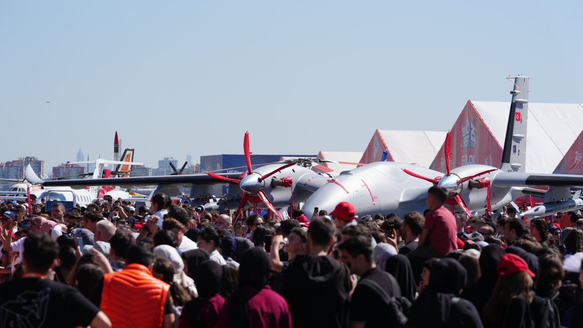 Crowds are seen at Atatürk Airport as the aerospace and technology festival Teknofest begins, Istanbul, Türkiye, Sept. 17, 2025. (AA Photo)