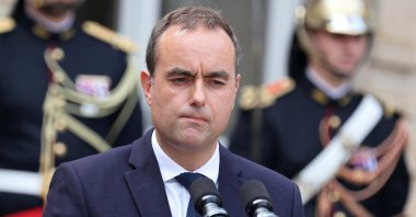 France&#039;s newly-appointed Prime Minister Sebastien Lecornu reacts as he speaks at the end of the handover ceremony at the Hotel Matignon, Paris, France, Sept. 10, 2025. (Reuters Photo)