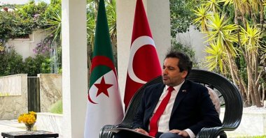Turkish Ambassador to Algeria Muhammet Mücahit Küçükyılmaz speaks during an interview, Sept. 15, 2025. (AA Photo)