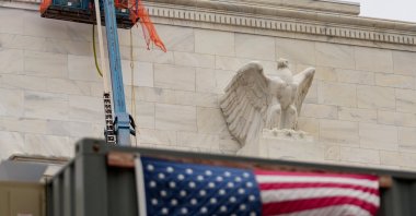 Construction continues on the Federal Reserve Board building as the Federal Open Market Committee meets on interest rate policy in Washington, U.S., Sept. 17, 2025. (Reuters Photo)