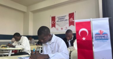 Students attend exams for Türkiye Diyanet Foundation scholarships, Sept. 18, 2025. (AA Photo)