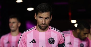 Inter Miami&#039;s Lionel Messi enters the pitch for the second half during the MLS match against Seattle Sounders FC at Chase Stadium, Fort Lauderdale, U.S., Sept. 16, 2025. (AFP Photo)