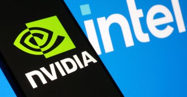Nvidia and Intel logos are seen in this illustration taken Sept. 18, 2025. (Reuters Photo)