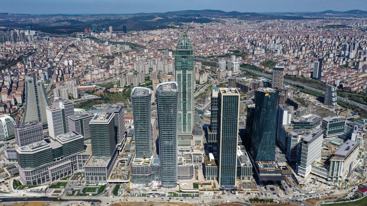 A view of the Istanbul Financial Center (IFC), owned by the Türkiye Wealth Fund, Istanbul, Türkiye, April 13, 2023. (AA Photo)