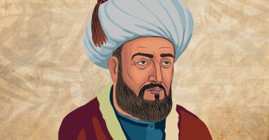 This photo illustration shows a portrait of 11th-century Muslim scholar and polymath al-Ghazali. (Shutterstock Photo – edited by Nizam Arslan)