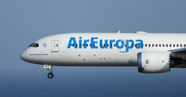 A Boeing 787-9 Dreamliner of the Air Europa company lands at Gran Canaria airport, Telde, Gran Canaria, Spain, Feb. 21, 2023. (Reuters Photo)