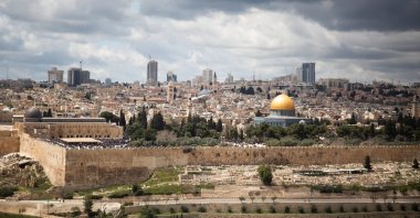A view from the Mount of Olives shows the Al-Aqsa Mosque complex, East Jerusalem&#039;s Old City, occupied Palestine, March 31, 2023. (Reuters Photo)