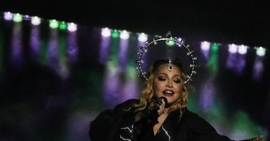 Madonna performs during a concert at Copacabana Beach, Rio de Janeiro, Brazil, May 4, 2024. (Reuters Photo)