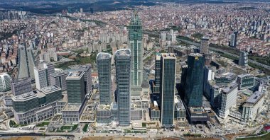 A view of the Istanbul Financial Center (IFC), owned by the Türkiye Wealth Fund, Istanbul, Türkiye, April 13, 2023. (AA Photo)