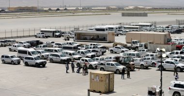 Parked vehicles are seen in Bagram U.S. air base, after American troops vacated it, Parwan, Afghanistan, July 5, 2021. (Reuters Photo)