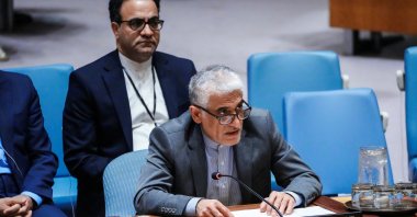 Iran’s Ambassador to the United Nations, Amir-Saeid Iravani, addresses members of the U.N. Security Council after a vote on a resolution that would permanently lift U.N. sanctions on Iran, at U.N. headquarters in New York City, U.S., Sept. 19, 2025. (Reuters Photo)