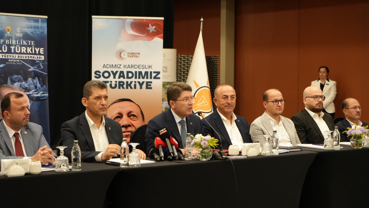 Justice Minister Yılmaz Tunç is seen during the Century of Türkiye meetings, Antalya, Türkiye, Sept. 22, 2025 (AA Photo)