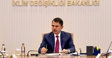 Environment, Urban Planning and Climate Change Minister Murat Kurum speaks at an event, the capital Ankara, Türkiye, Nov. 26, 2024. (DHA Photo)