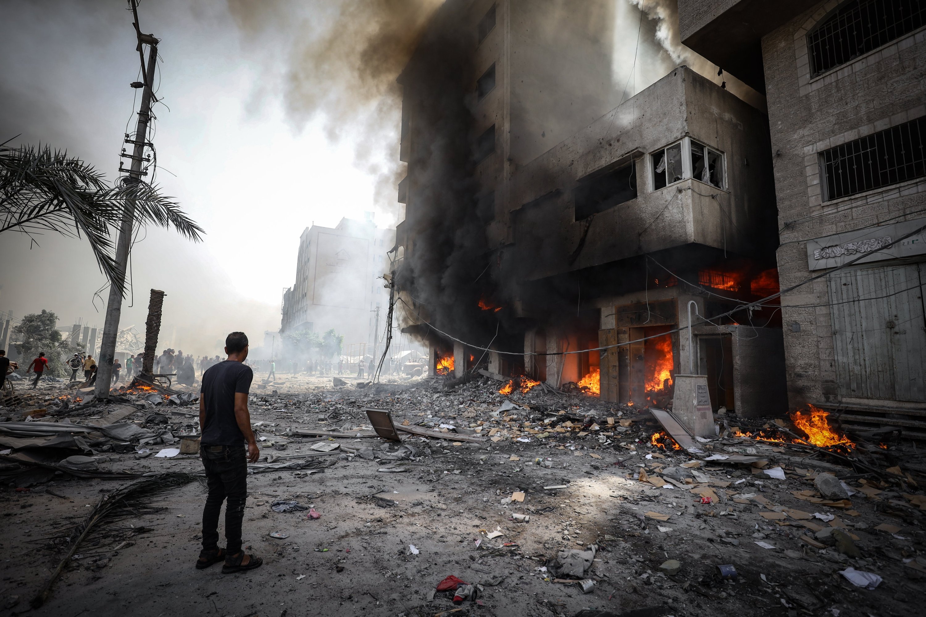 Israel levels evacuated health center in Gaza City