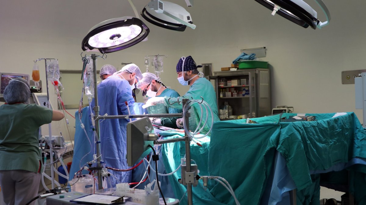 Medical staff perform an open-heart surgery at Van Training and Research Hospital, serving patients across the region, Van, Türkiye, June 17, 2025. (DHA File Photo)