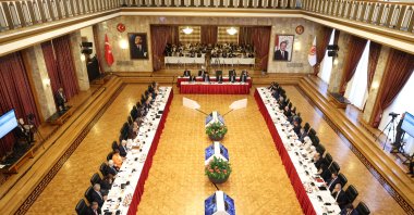 A view of the meeting of the parliamentary committee, Ankara, Türkiye, Sept. 24, 2025. (DHA Photo)