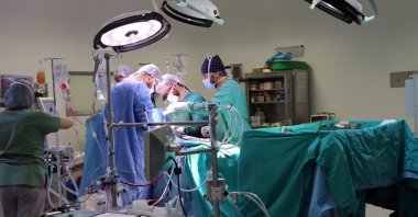 Medical staff perform an open-heart surgery at Van Training and Research Hospital, serving patients across the region, Van, Türkiye, June 17, 2025. (DHA File Photo)