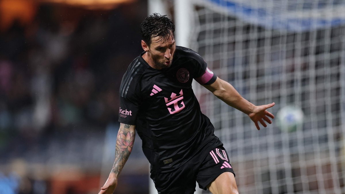 Inter Miami's Lionel Messi celebrates after scoring the team's fourth goal during the MLS match against New York City FC at Citi Field, New York City, U.S., Sept. 24, 2025. (AFP Photo)