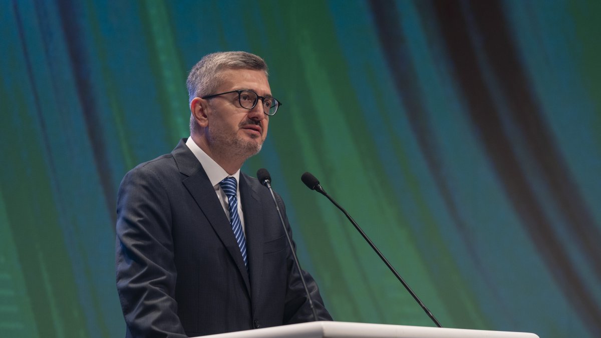 Presidential Communications Director Burhanettin Duran speaks at a panel on Gaza, Sept. 17, 2025. (AA File Photo)