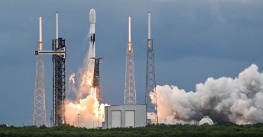 A SpaceX Falcon 9 rocket lifts off from launch complex-40 carrying the European Space Agency Hera spacecraft on a mission to the asteroid Dimorphos, at the Cape Canaveral Space Force Station, in Cape Canaveral, Florida, U.S., Oct. 7, 2024. (Reuters Photo)