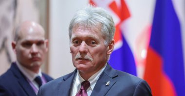 Kremlin spokesman Dmitry Peskov looks on at Diaoyutai State Guesthouse in Beijing, Sept. 2, 2025. (AFP Photo)