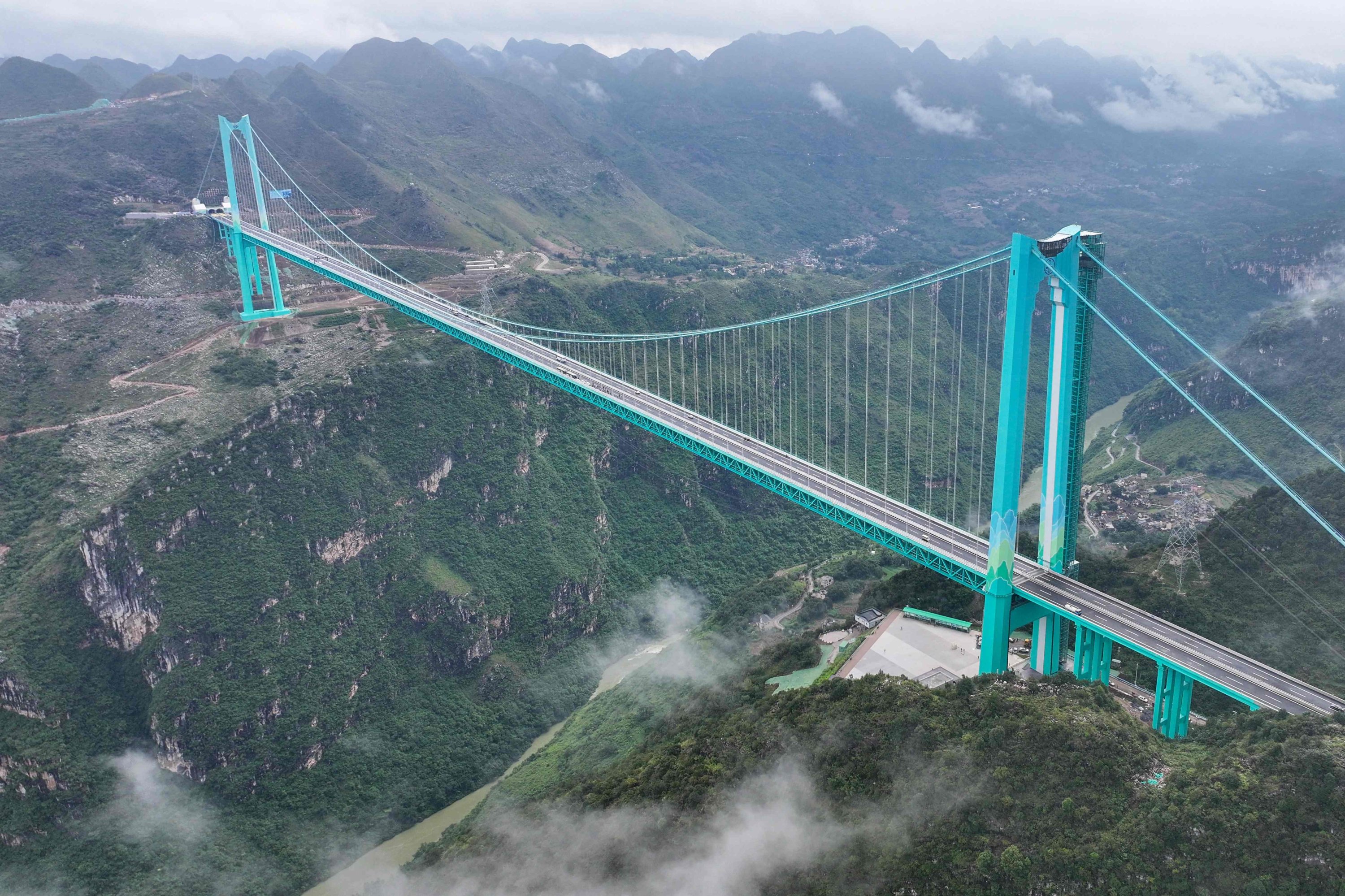 World's highest bridge opens to traffic in China's Guizhou