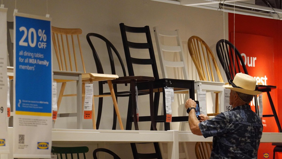A customer shops for furniture at an IKEA store in Emeryville, California, U.S., Sept. 26, 2025. (AFP Photo)